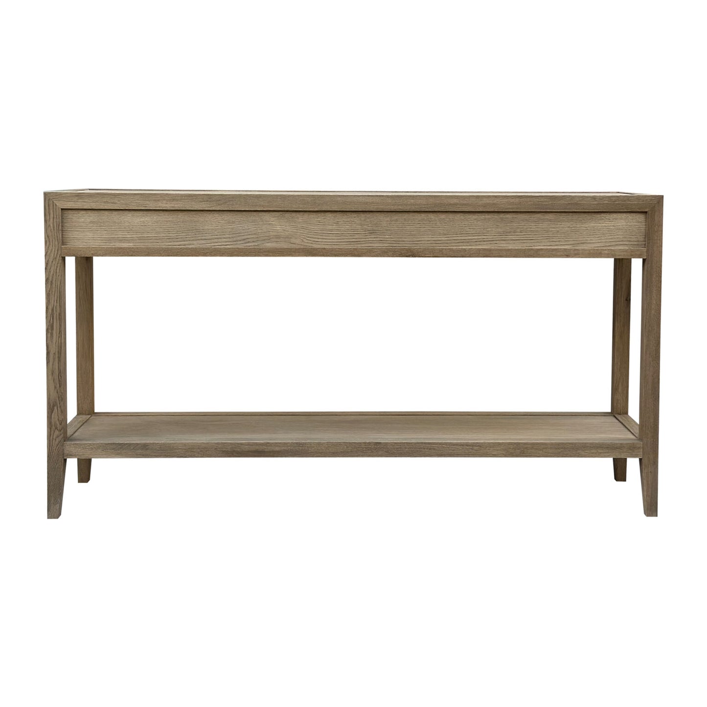 French Contemporary Console Table Weathered Oak