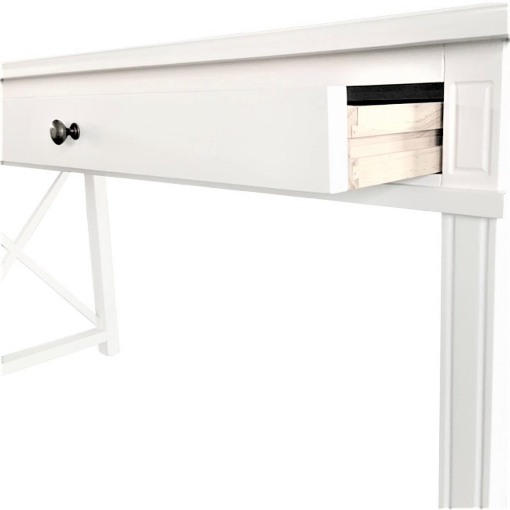 X Brace Desk White