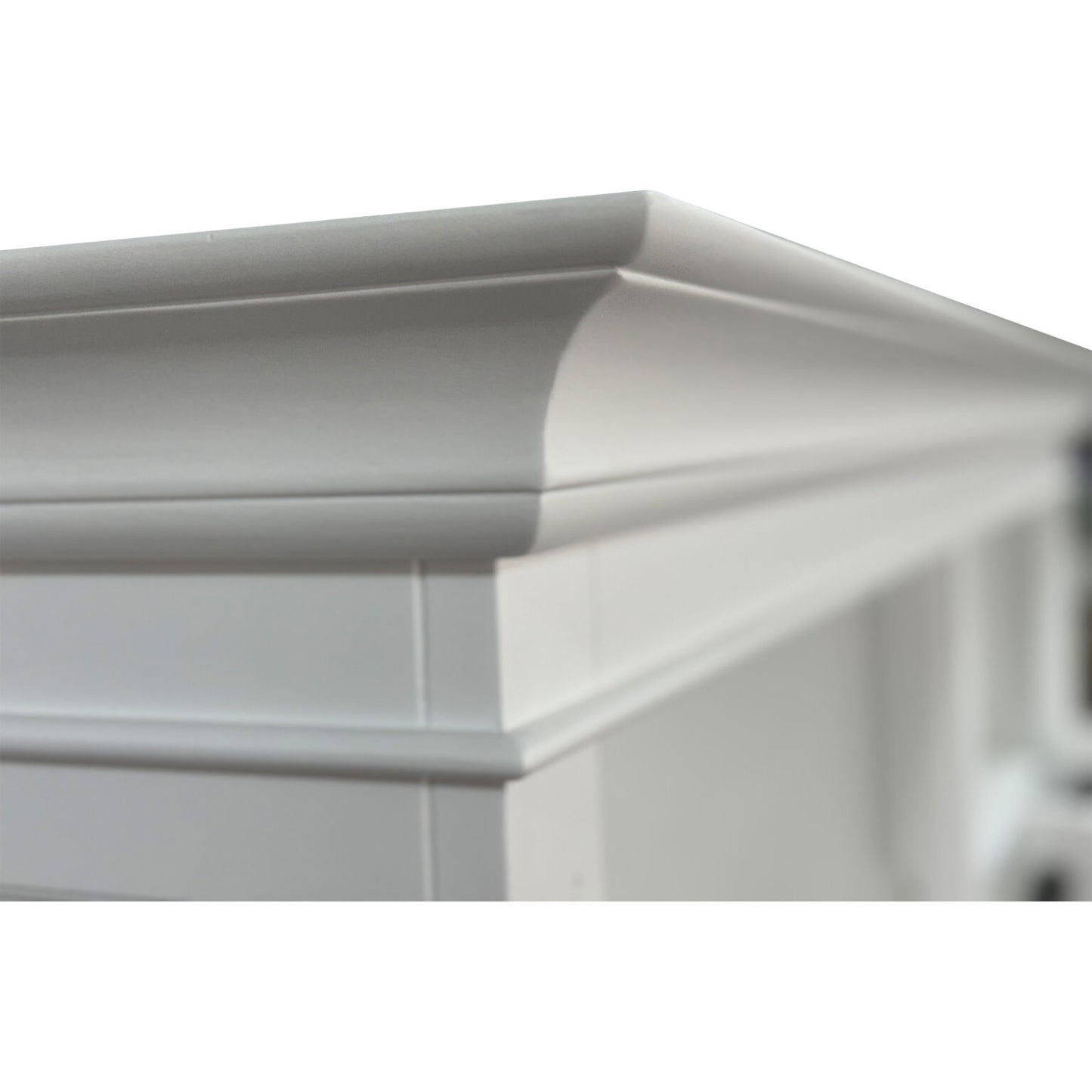 French Library Two-Bay Bookcase – Matt White