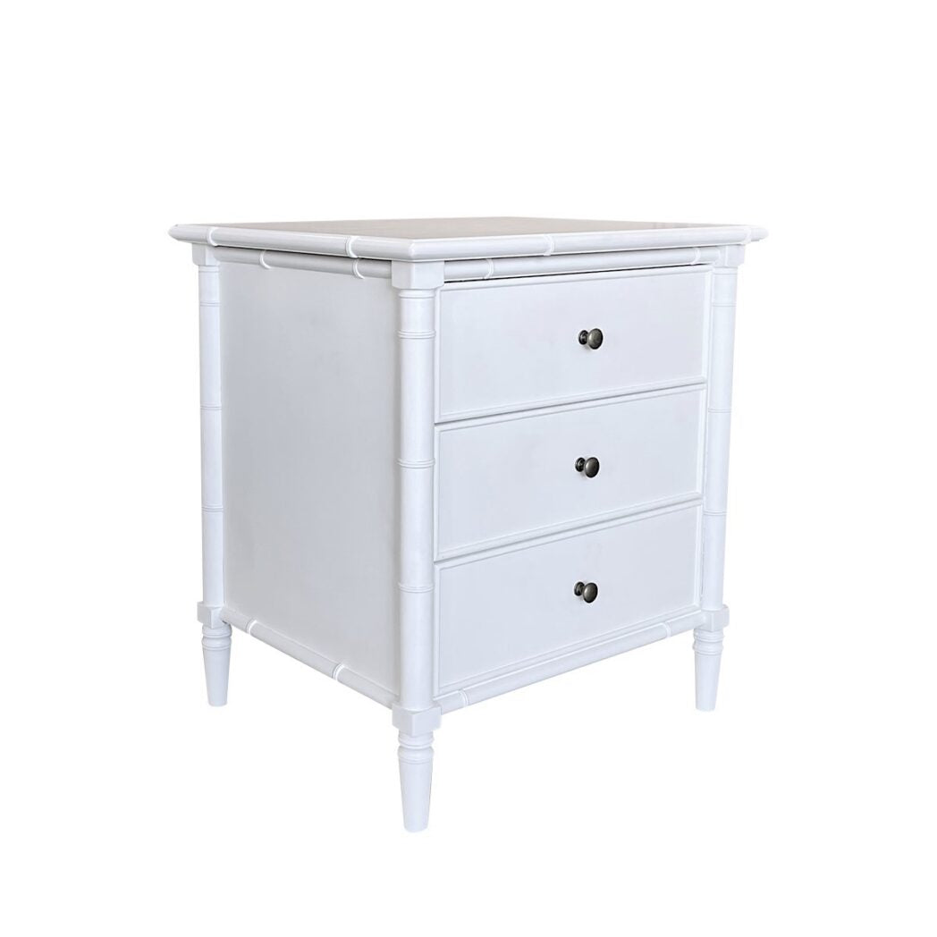 Erickson 3-Drawer Side Table White