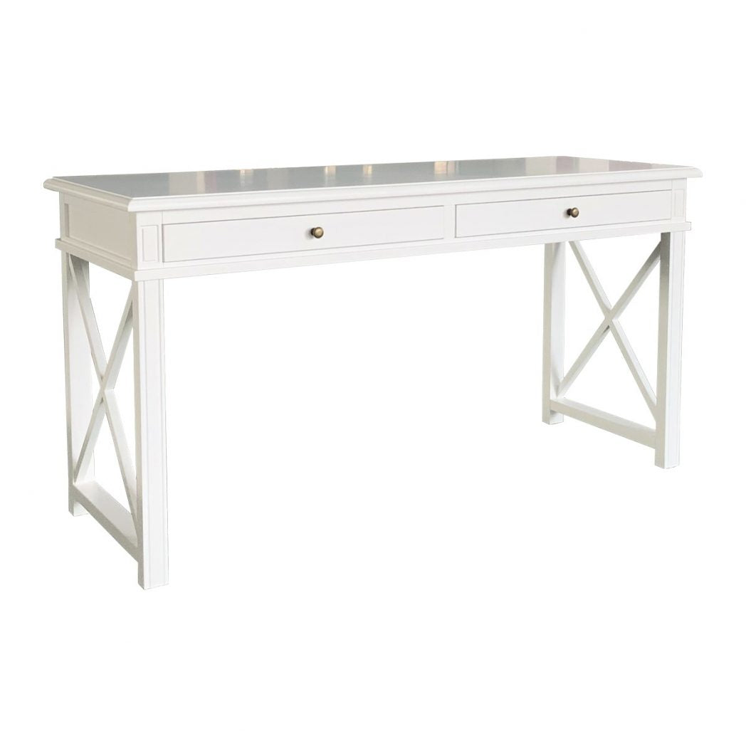 X Brace Desk White