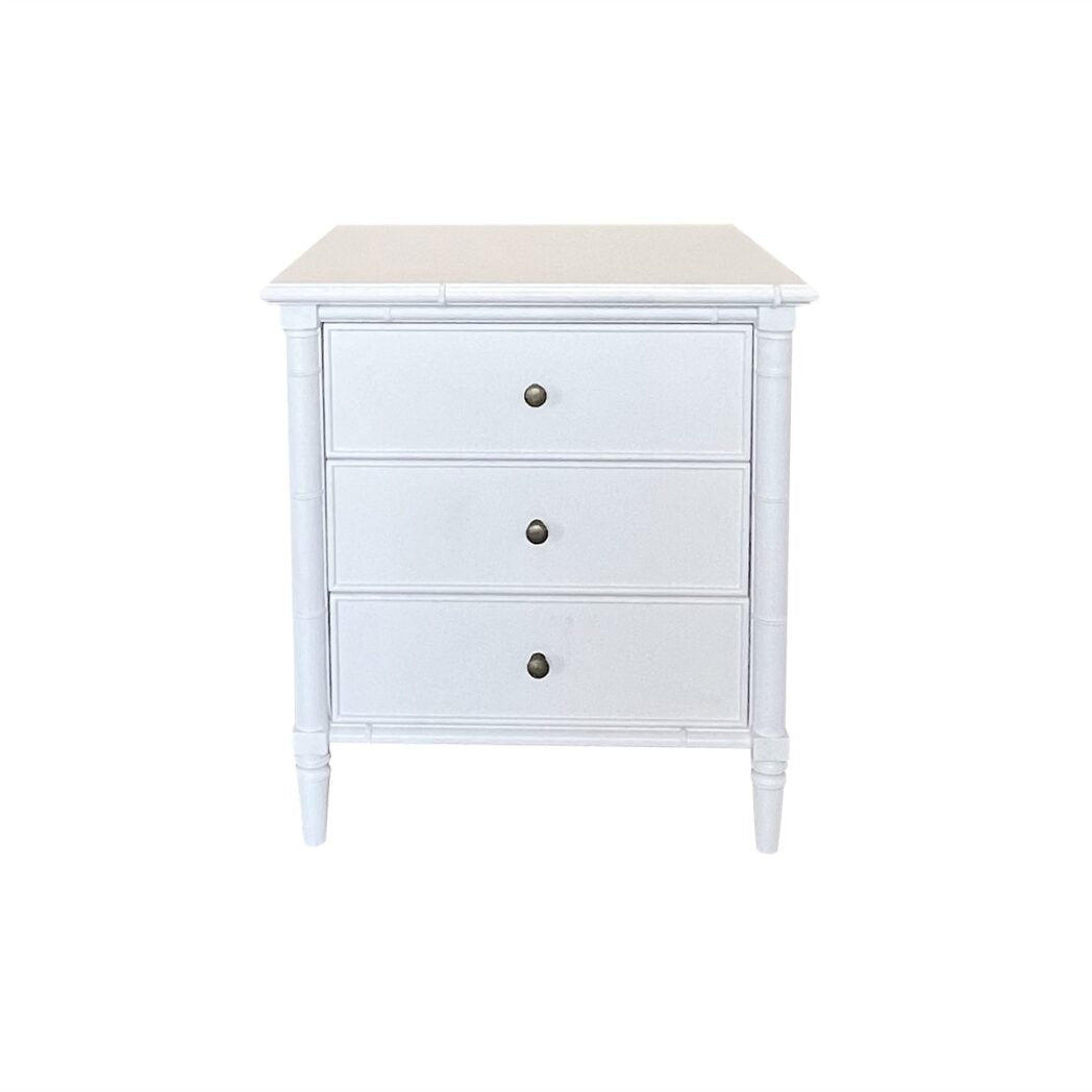 Erickson 3-Drawer Side Table White