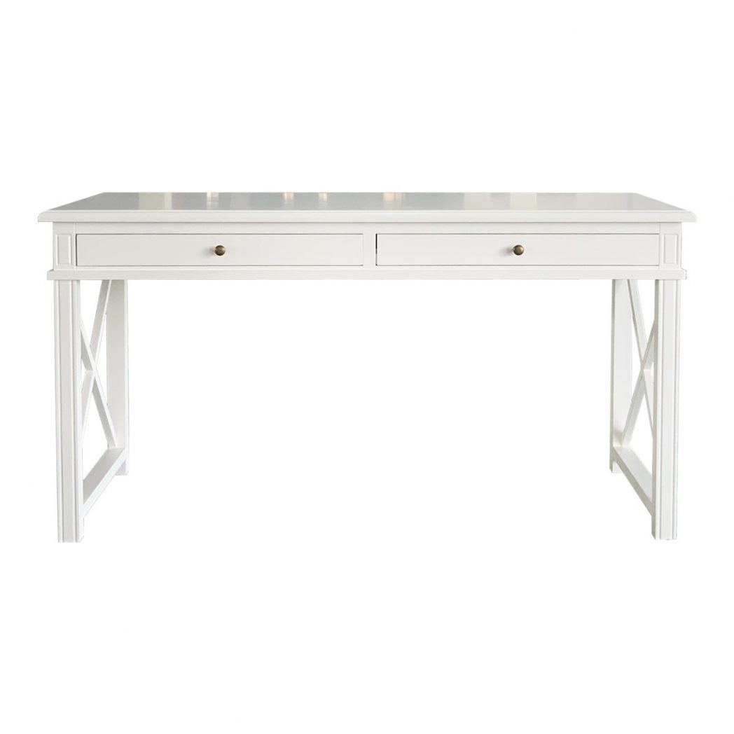 X Brace Desk White