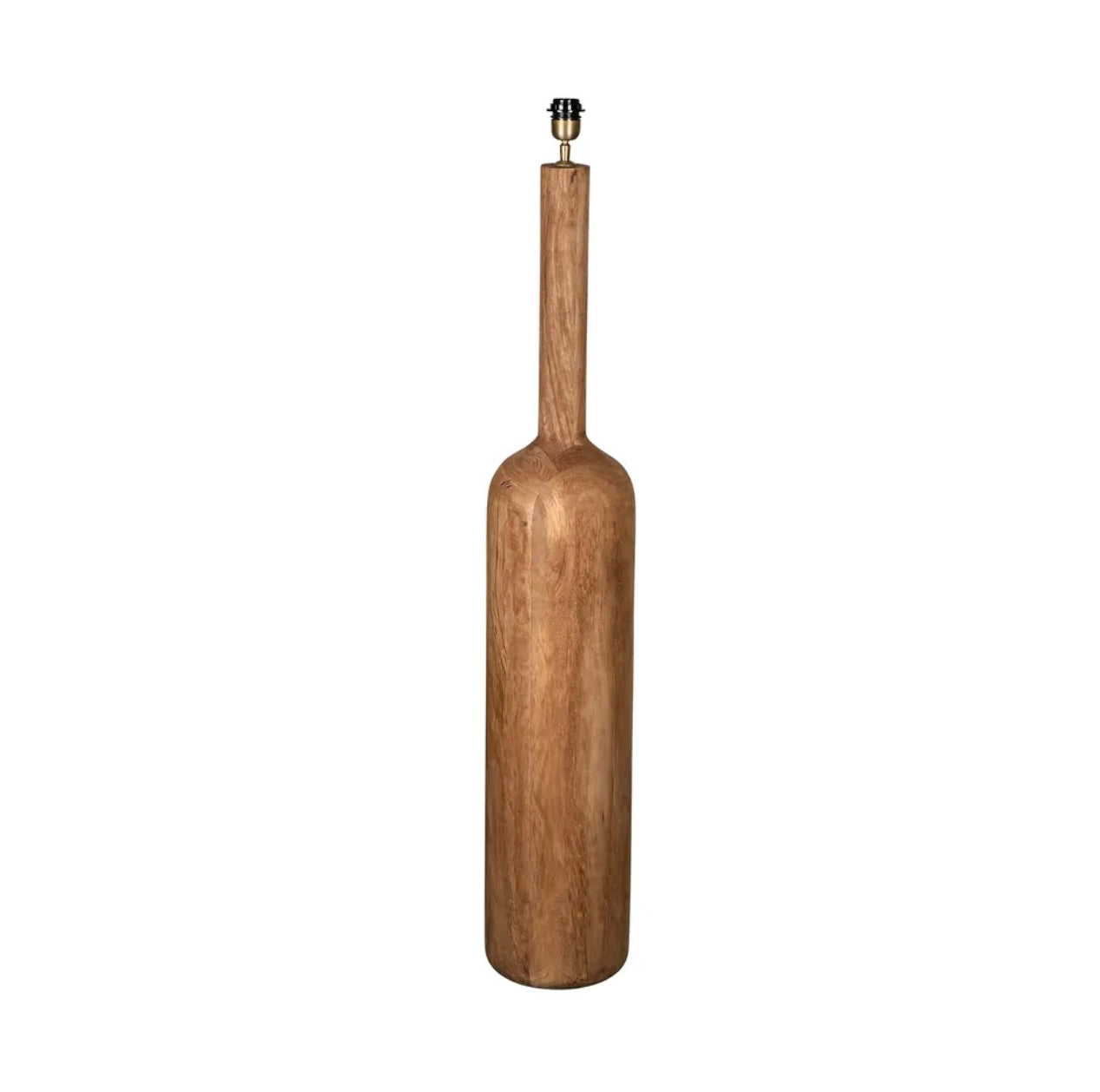 FLASK WOOD FLOOR LAMP BASE SADDLE