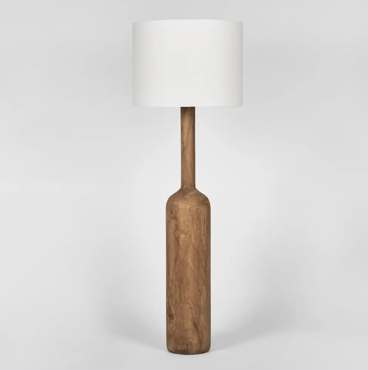 FLASK WOOD FLOOR LAMP BASE SADDLE
