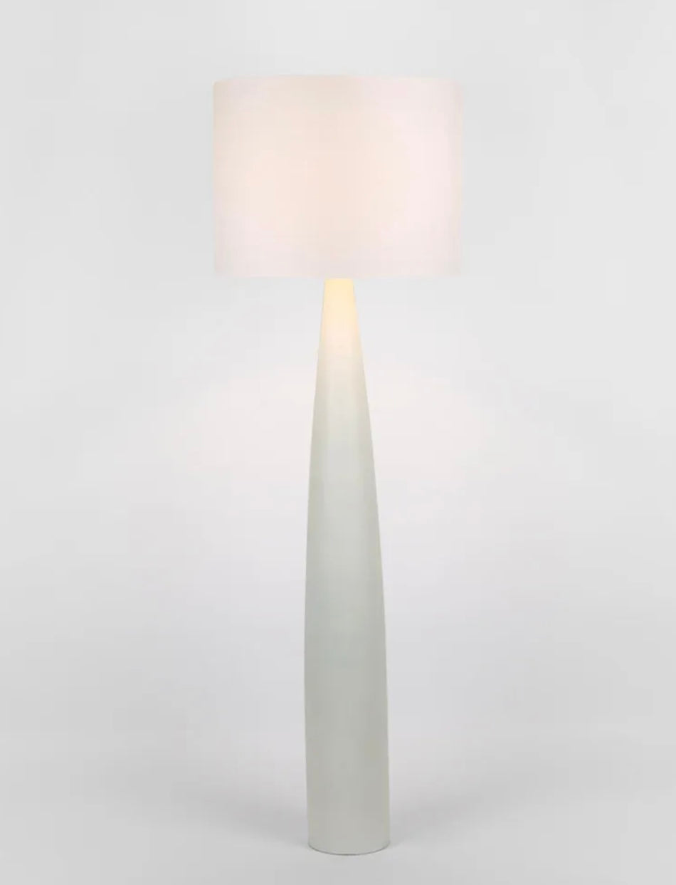 SAMSON FLOOR LAMP BASE WHITE WITH SHADE WHITE