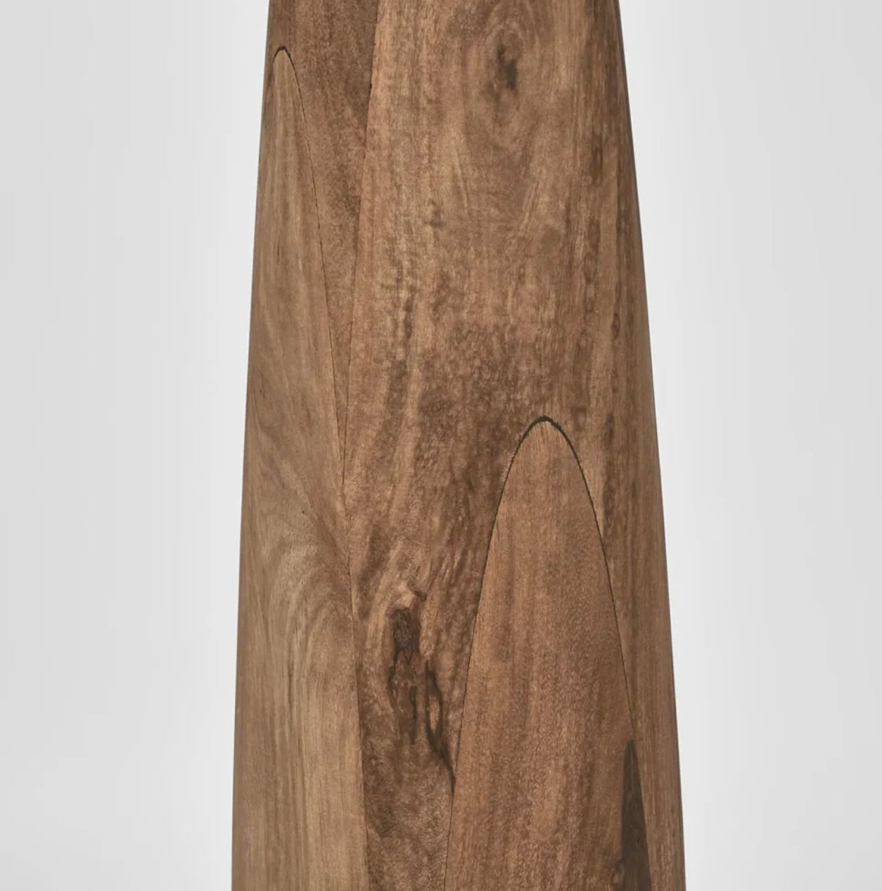 SAMSON WOOD FLOOR LAMP SADDLE BASE WITH WHITE SHADE