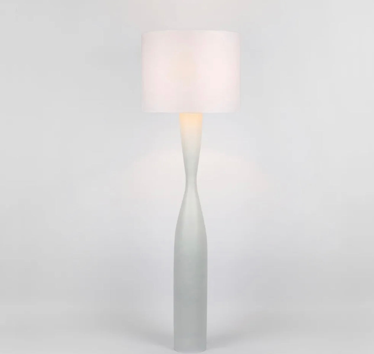 CALLUM FLOOR LAMP BASE WHITE WITH SHADE WHITE