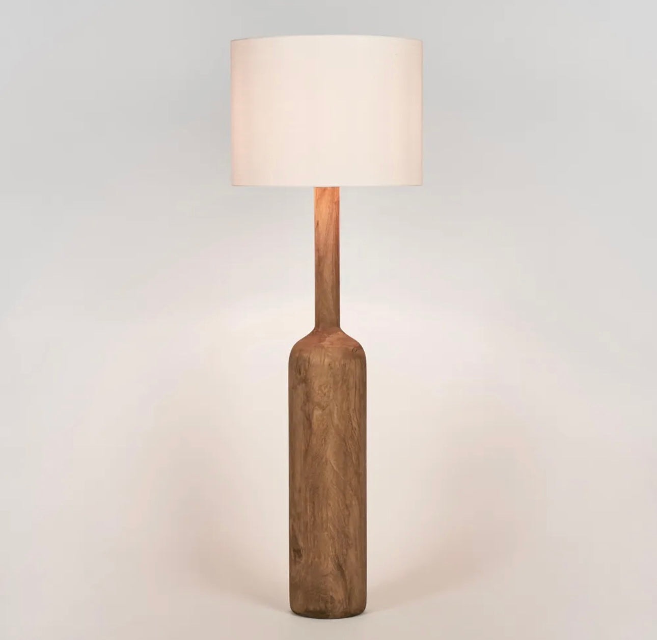 FLASK WOOD FLOOR LAMP BASE SADDLE