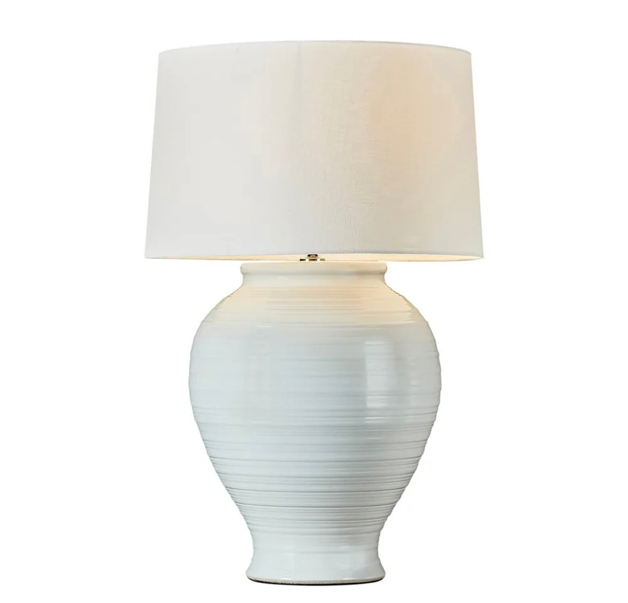MONTAUK CERAMIC TABLE LAMP BASE WHITE