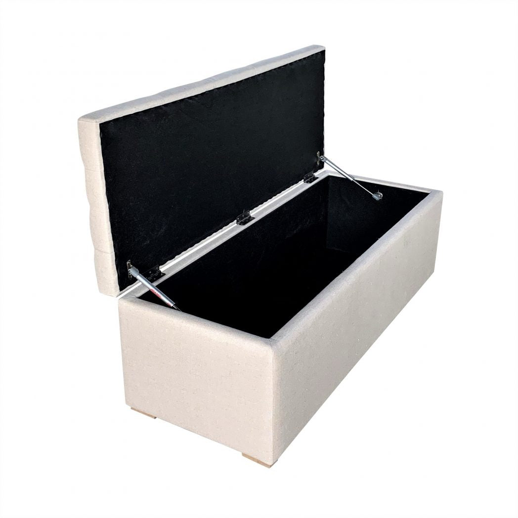 Chelsea Tufted Fabric Trunk – Small