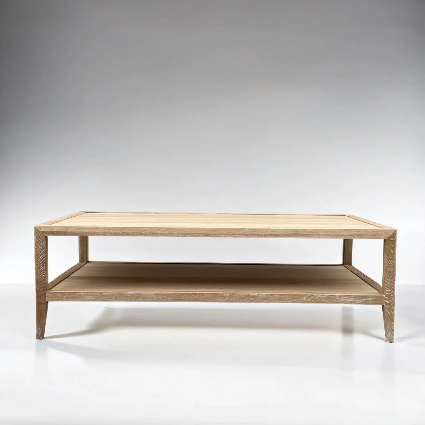 French Contemporary Coffee Table Whitewash Oak