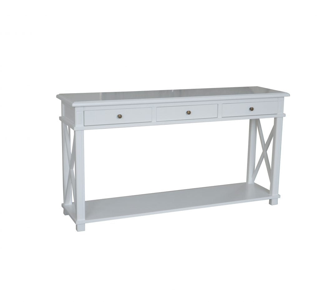 X Brace Console Table White