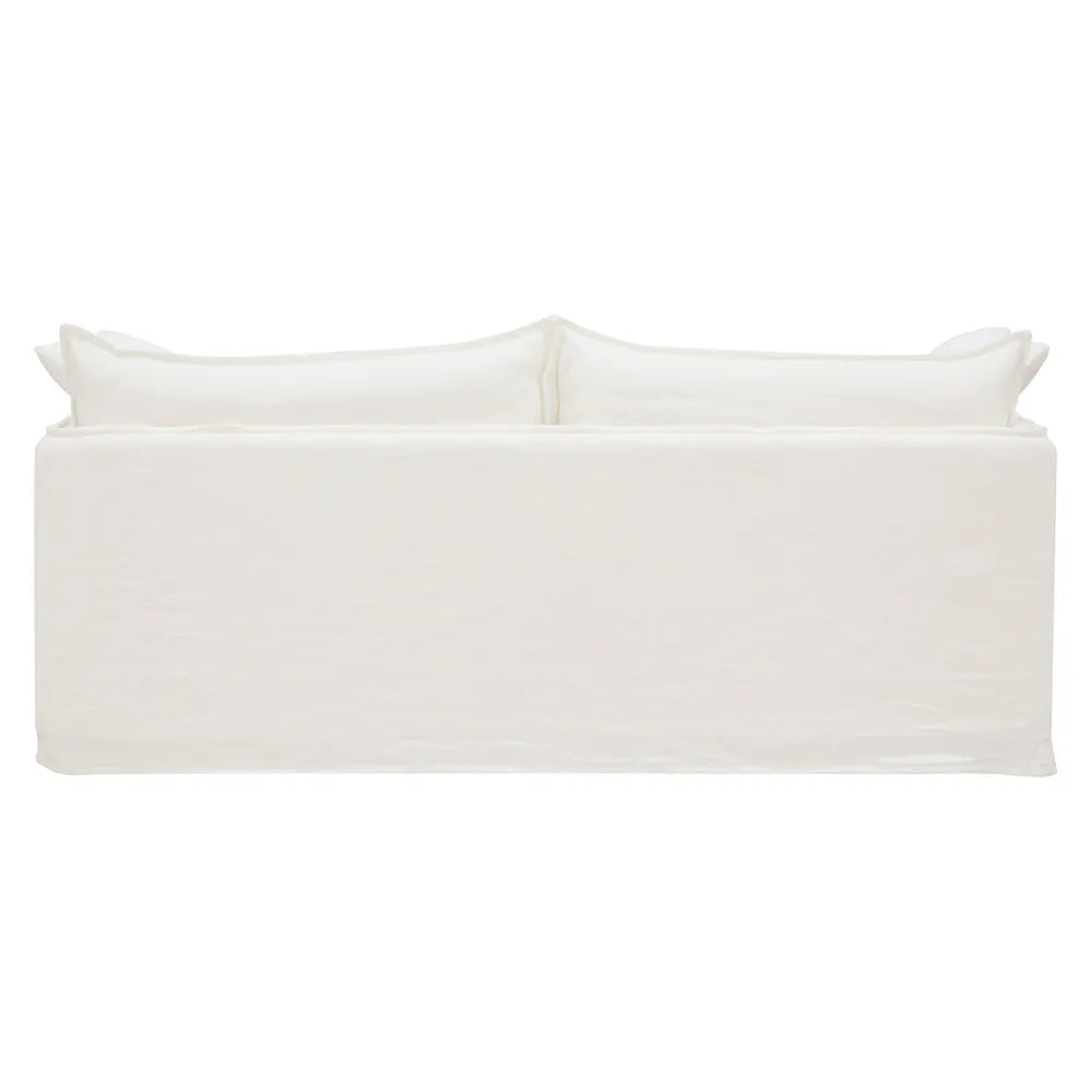 Palm Beach 3 Seater Slip Cover Sofa - White Linen