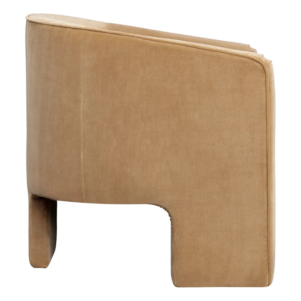 Kylie Arm Chair - Ochre Velvet