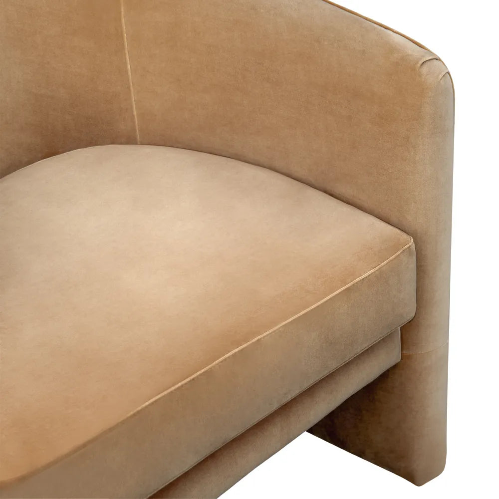 Kylie Arm Chair - Ochre Velvet