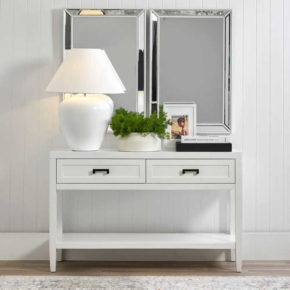 Picasso Table Lamp - White with White Shade