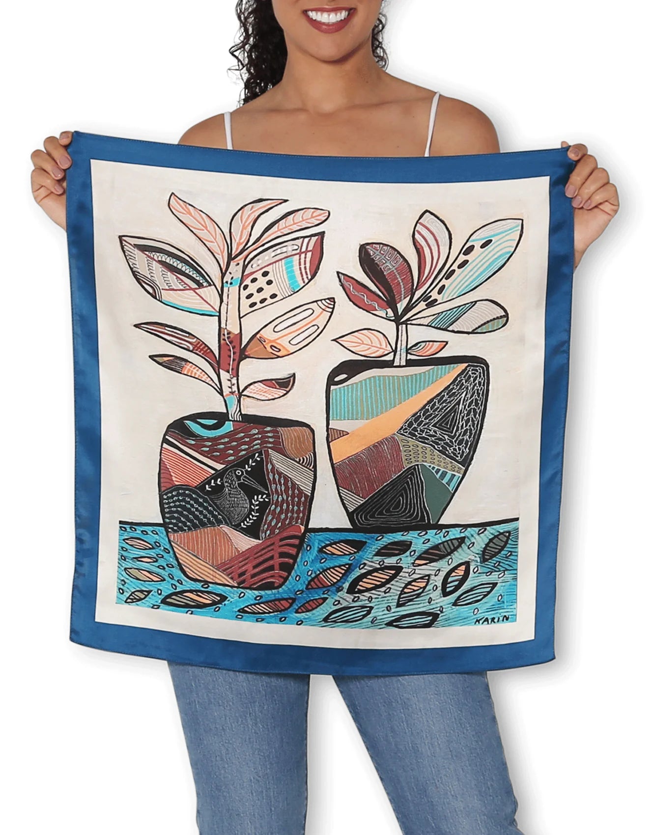 Potted Plants - Silk Scarf