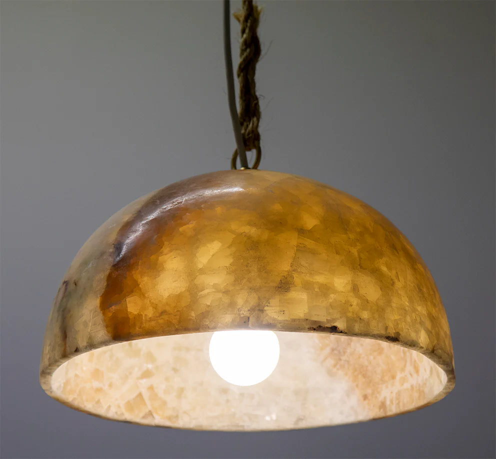 'Shumba' Onyx polished pendant lamp