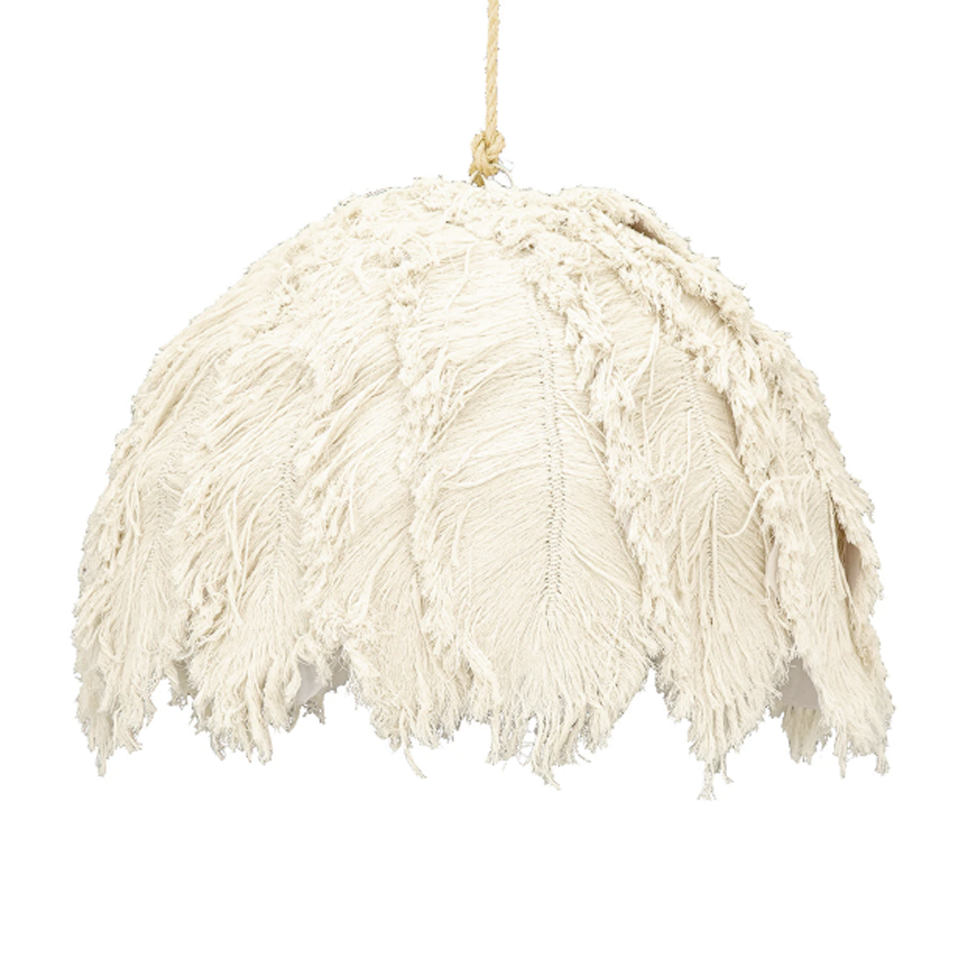 Patrice' Cotton Ostrich Feather Pendant