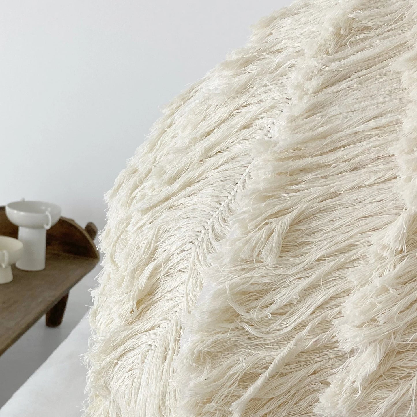 Patrice' Cotton Ostrich Feather Pendant