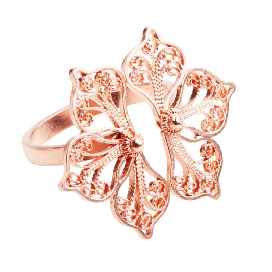 Malva Flower Ring - Rose Gold