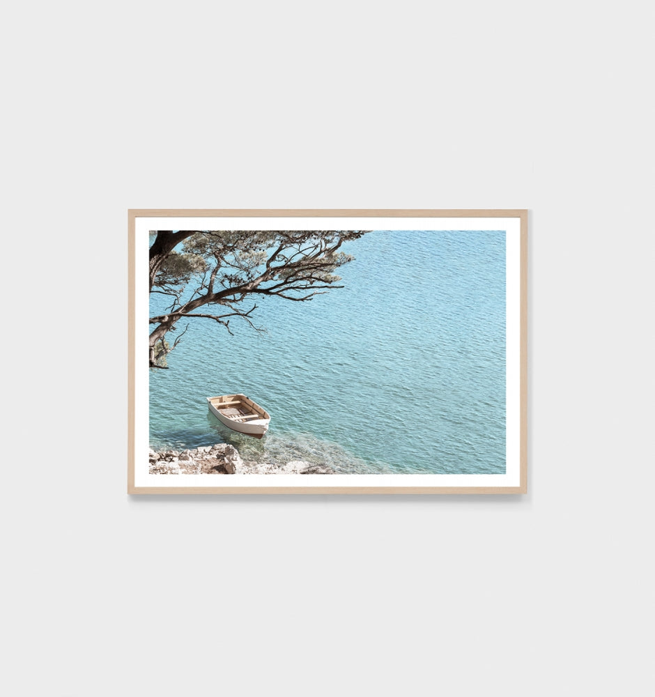 Calm Rowboat Landscape Print by Middle of Nowhere