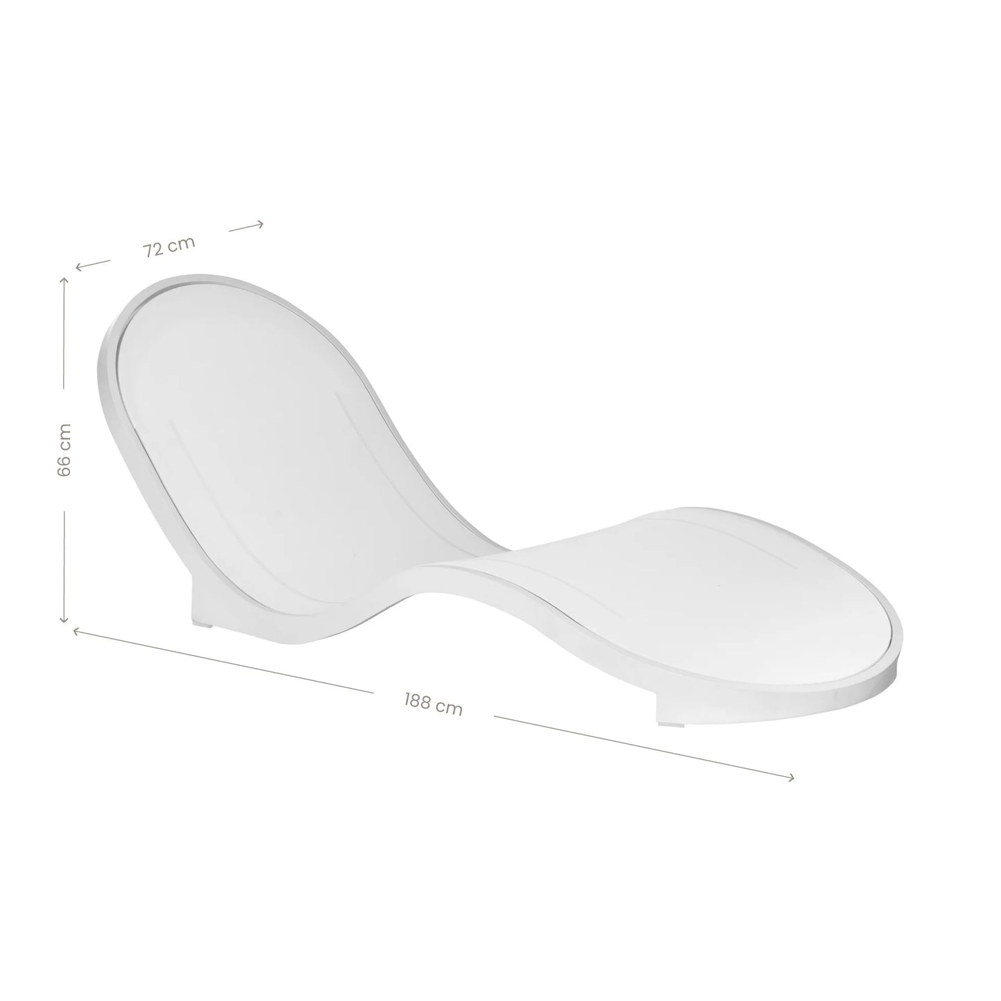MYKONOS CURVED ALUMINIUM SUN LOUNGER