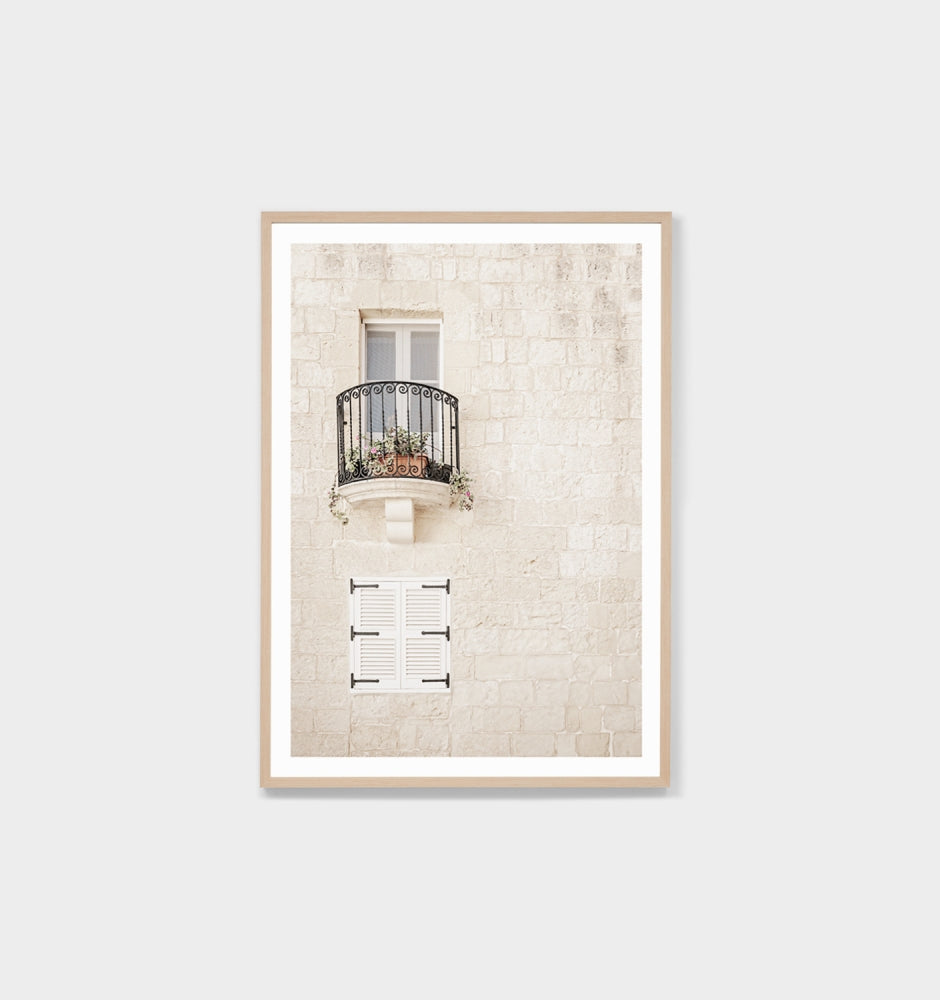 Villa Balcony Print by Warranbrooke