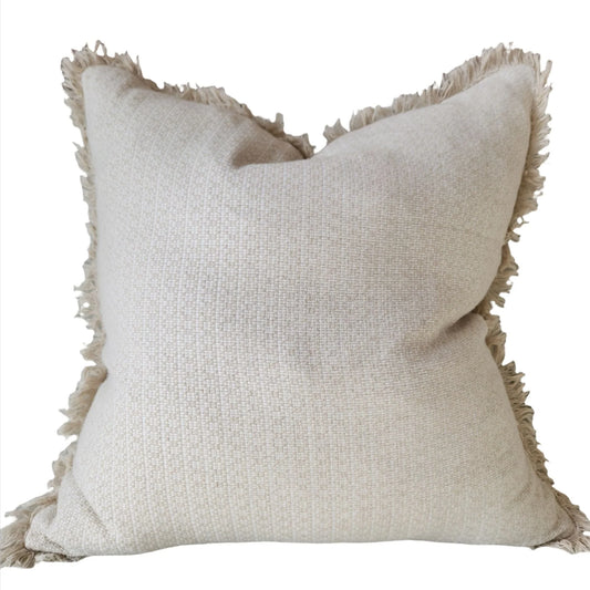 Linen Cotton Cushion 55x55cm - Off White | Ivory