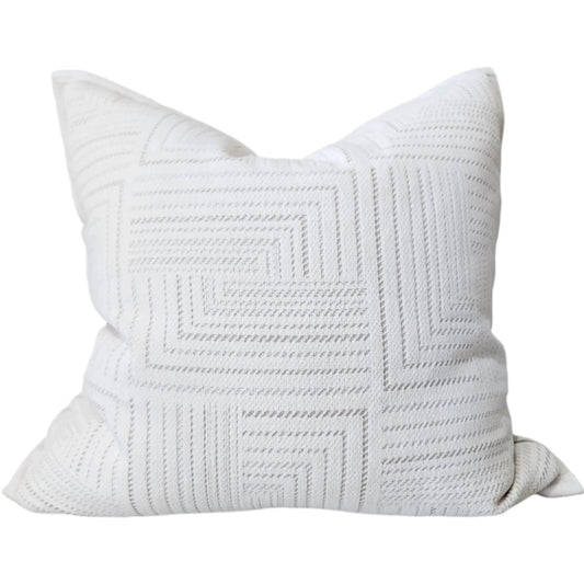 Maze Cushion 50cm Square - Off White