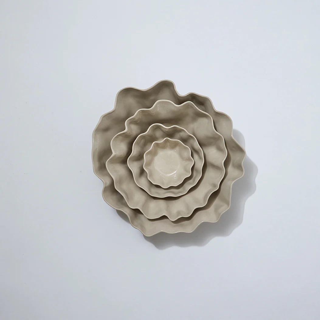 RUFFLE BOWL CHALK WHITE (S)