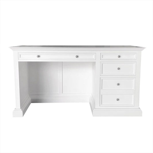 French Panel Desk White