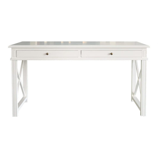 X Brace Desk White