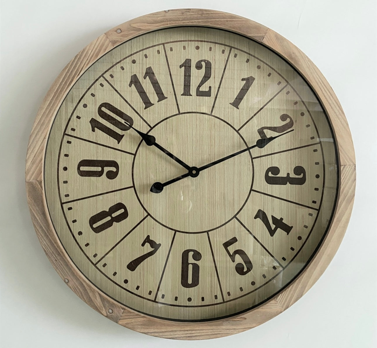 Timber Frame Wall Clock 68cm