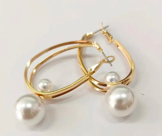 Pearl Gold Earrings