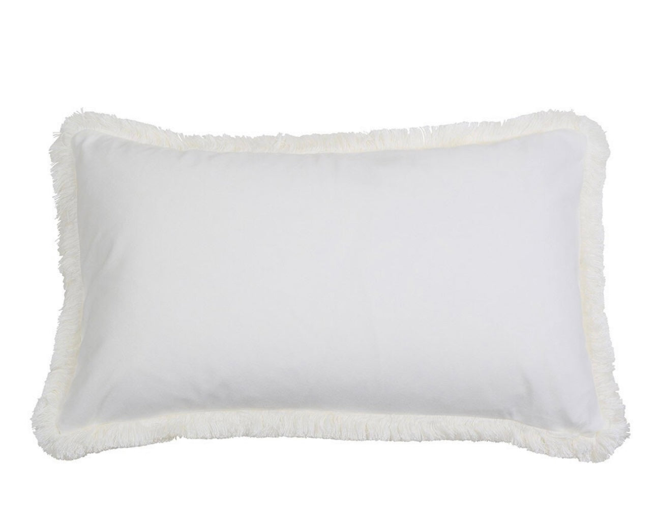 ST. KILDA WHITE LUMBAR CUSHION FEATHER FILLED