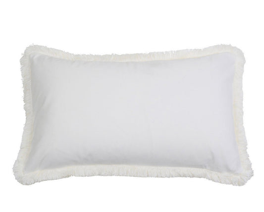 ST. KILDA WHITE LUMBAR CUSHION FEATHER FILLED