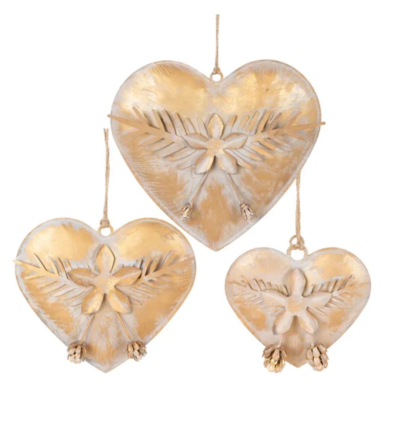 TIFF GILT HEARTS ANTIQUE GOLD