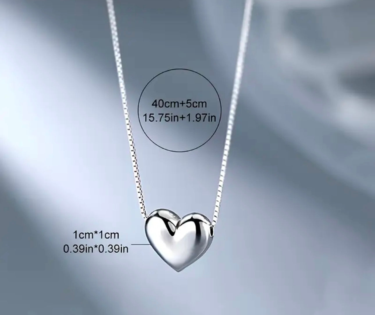 Heart Necklace - Sterling Silver