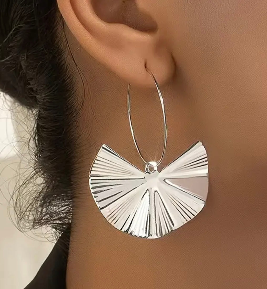 Fan Earrings Silver