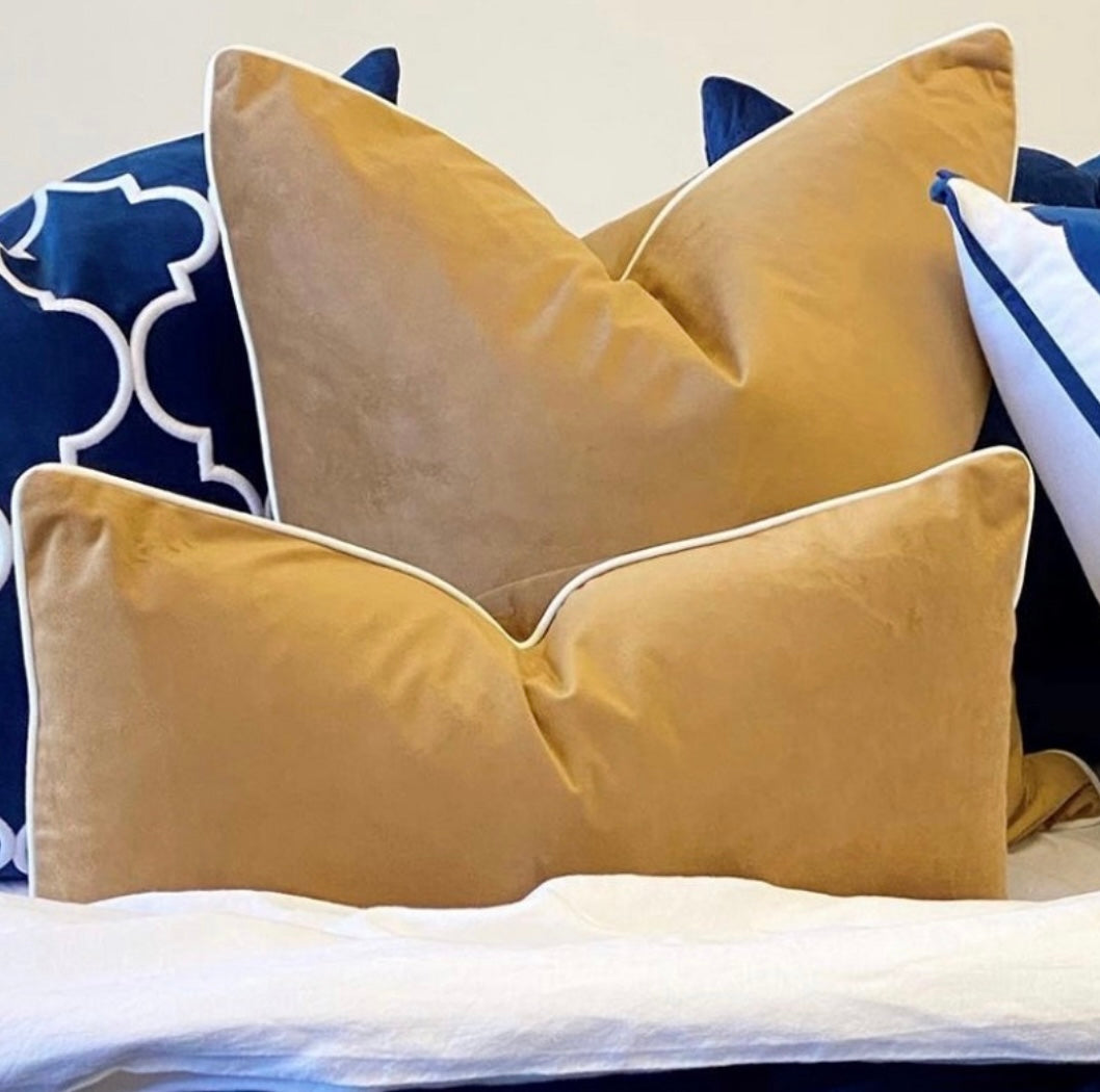 RODEO CARAMEL LUMBAR CUSHION FEATHER FILLED