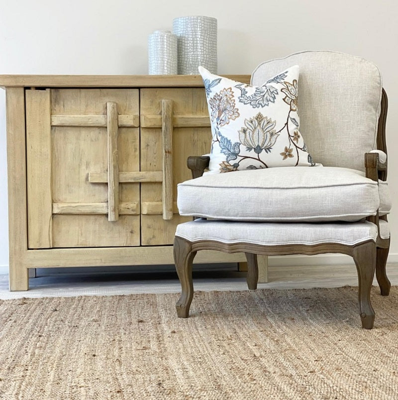 MIA CARAMEL CUSHION - FEATHER FILLED