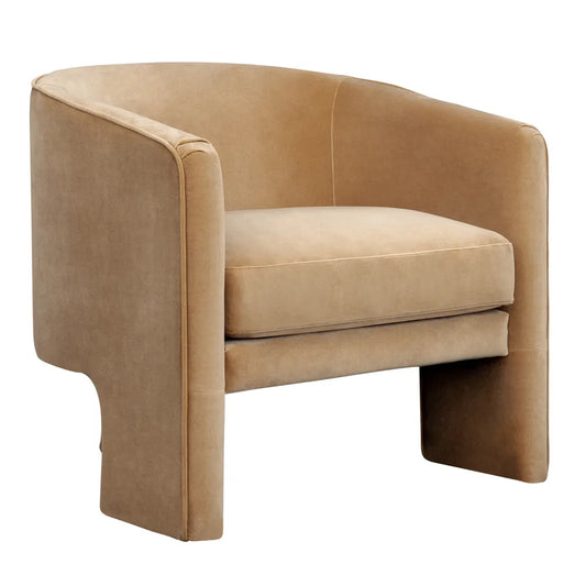 Kylie Arm Chair - Ochre Velvet