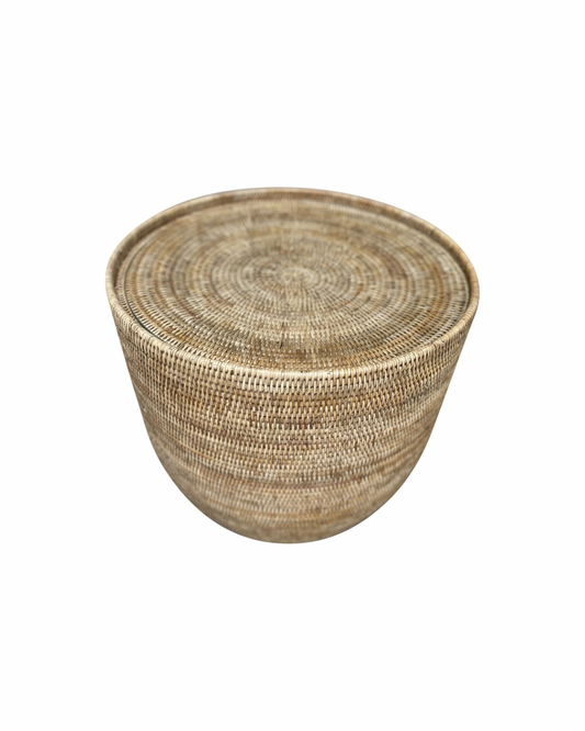 MANDALAY SIDE TABLE WITH GLASS