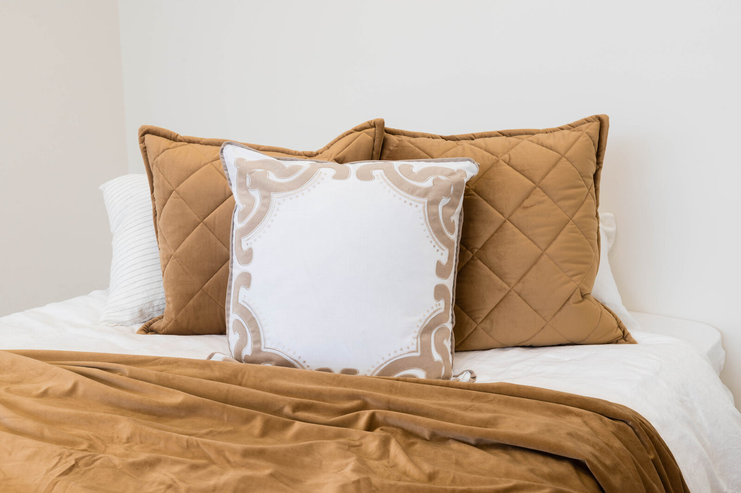 BRONTE SAND CUSHION - FEATHER FILLED