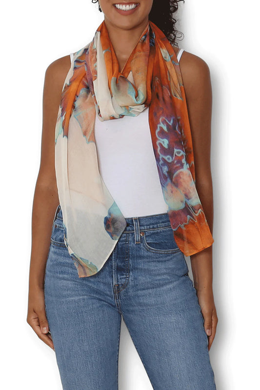 The Artists Label Scarf Orange Bloom