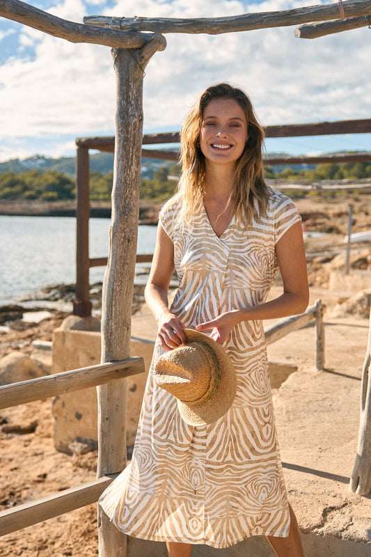 Arganzuela Dress - Sand - Tiinta & Bariloche