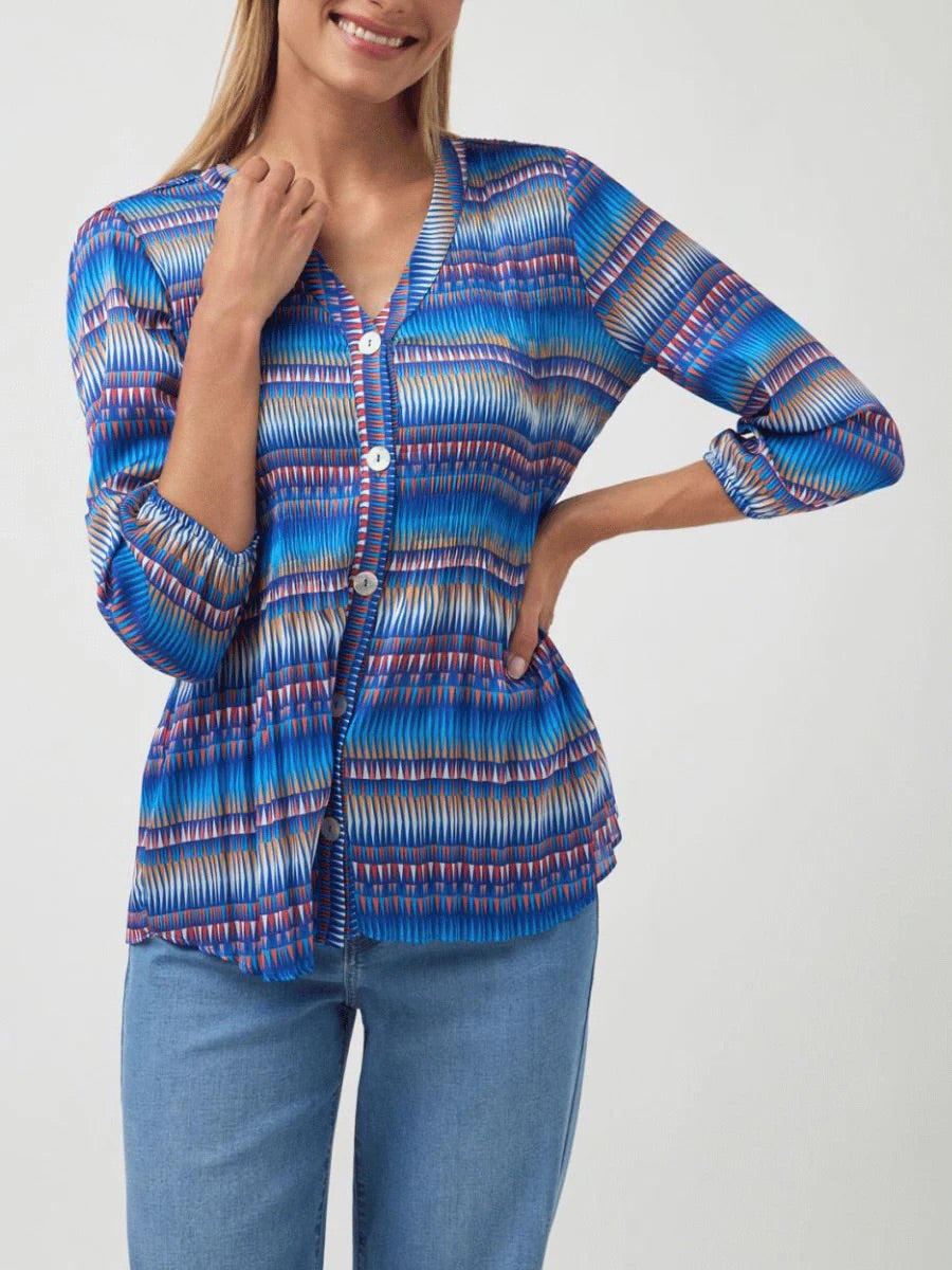 ENCANTO ROYAL BLUE BLOUSE - TINTA & BARILOCHE.