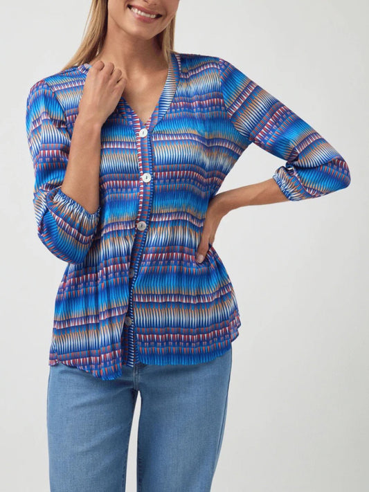 ENCANTO ROYAL BLUE BLOUSE - TINTA & BARILOCHE.